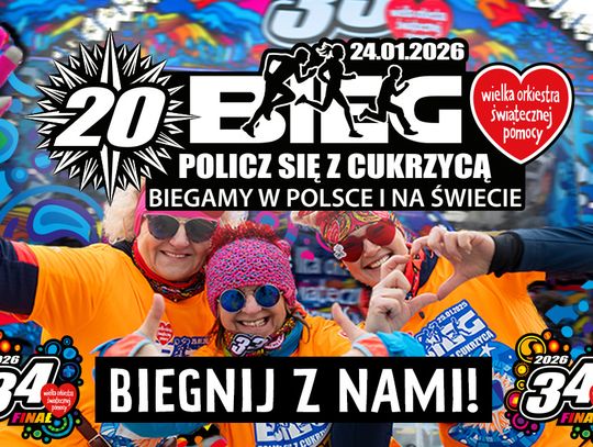20. Bieg WOŚP „Policz się z cukrzycą” – pobiegnij i pomóż podczas 34. Finału