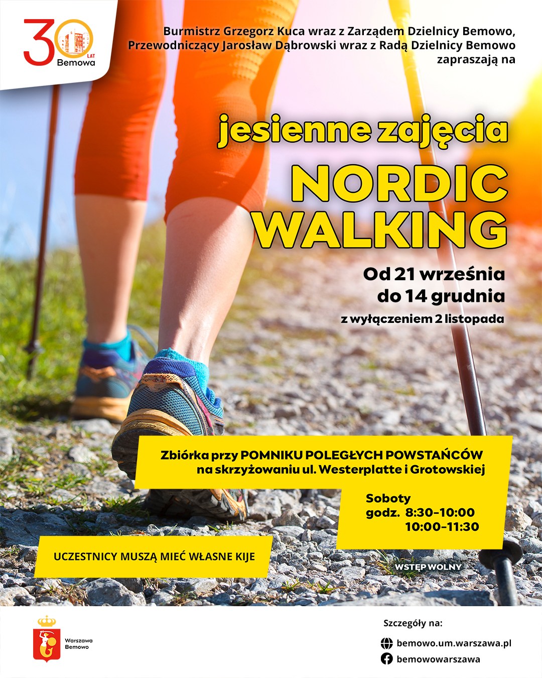 plakat zajęcia Nordic Walking